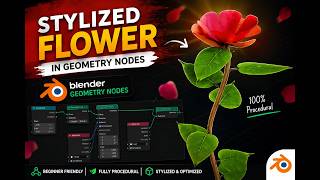 The Easiest Way to Make Stylized Flowers in Blender (geometry nodes)