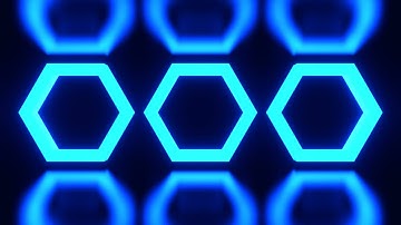 Blue Alternating Flashing Strobes Hexagons Background VJ Loops
