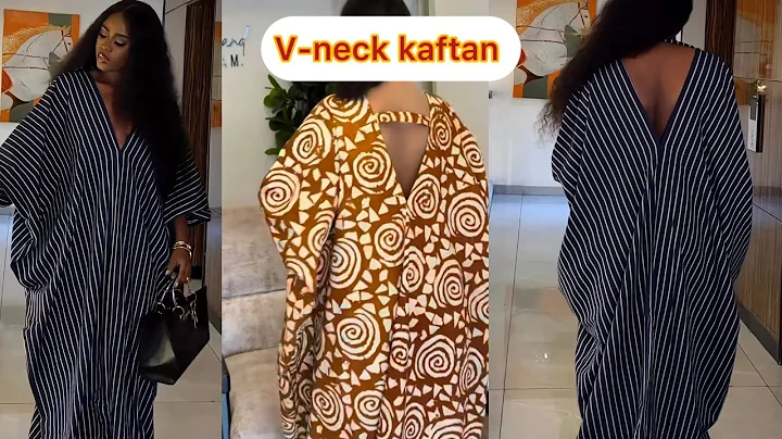 How to make a maxi kaftan dress|| Deep v-neck & Loose fit #sewingtutorial #sewing 