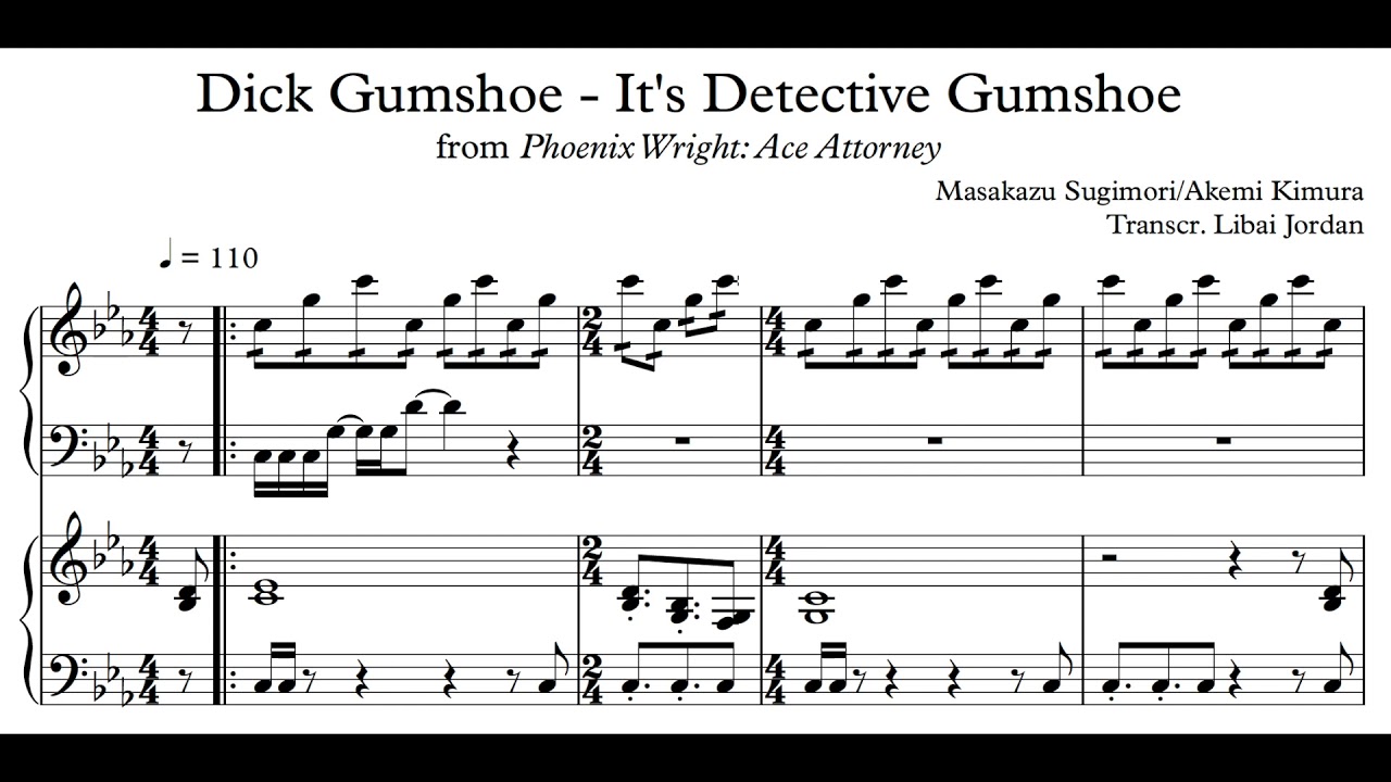 Cover Dick Gumshoe ~ It's Detective Gumshoe (Phoenix Wright: Ace Attorney) [Transcription]