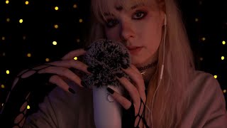 ASMR | "sksk, tktk" &amp; scalp scratching - fluffy blue yeti mic, visual