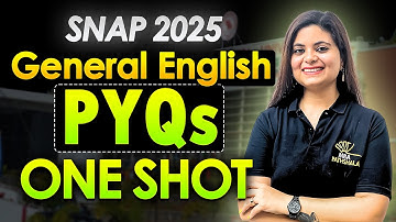 SNAP General English | PYQs One Shot (Must-Watch) Karishma Vanvani MBA Pathshala #snap2025