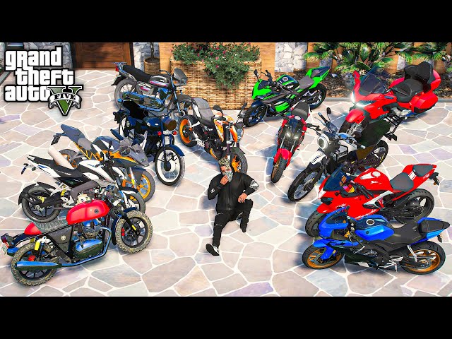 GTA 5 : Collecting EVERY INDIAN BIKES from Los Santos !!! class=