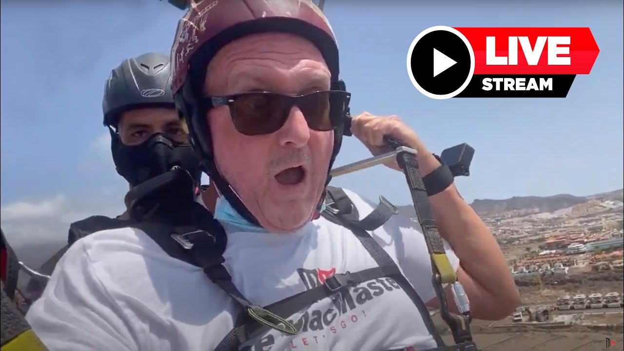🔴 LIVE From Tenerife -  Live Streaming From a Paraglider **A WORLD FIRST!**