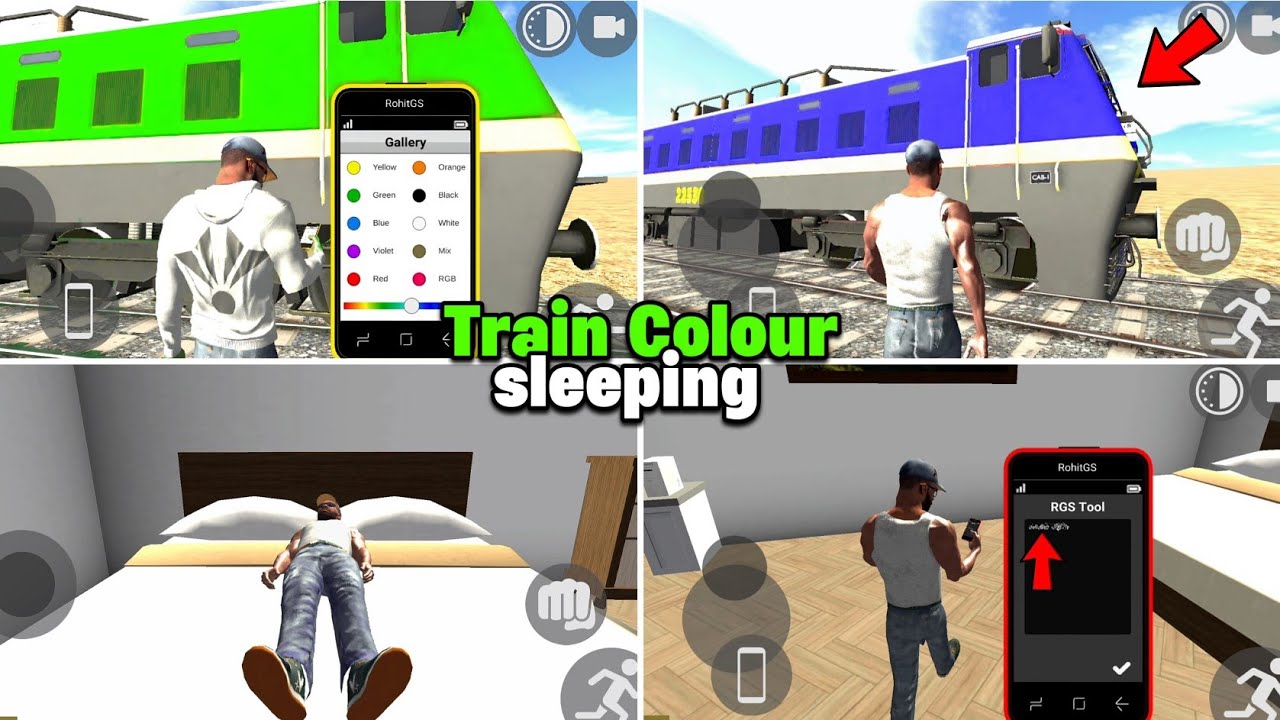 Indian Bike Driving 3D Train Colour Change | Indian Bike Driving 3D Sleeping Mode Cheat Code 
