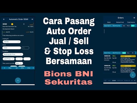 Cara Pasang Stop Loss dan Auto Order Jual Sekaligus di Bions BNI Sekuritas