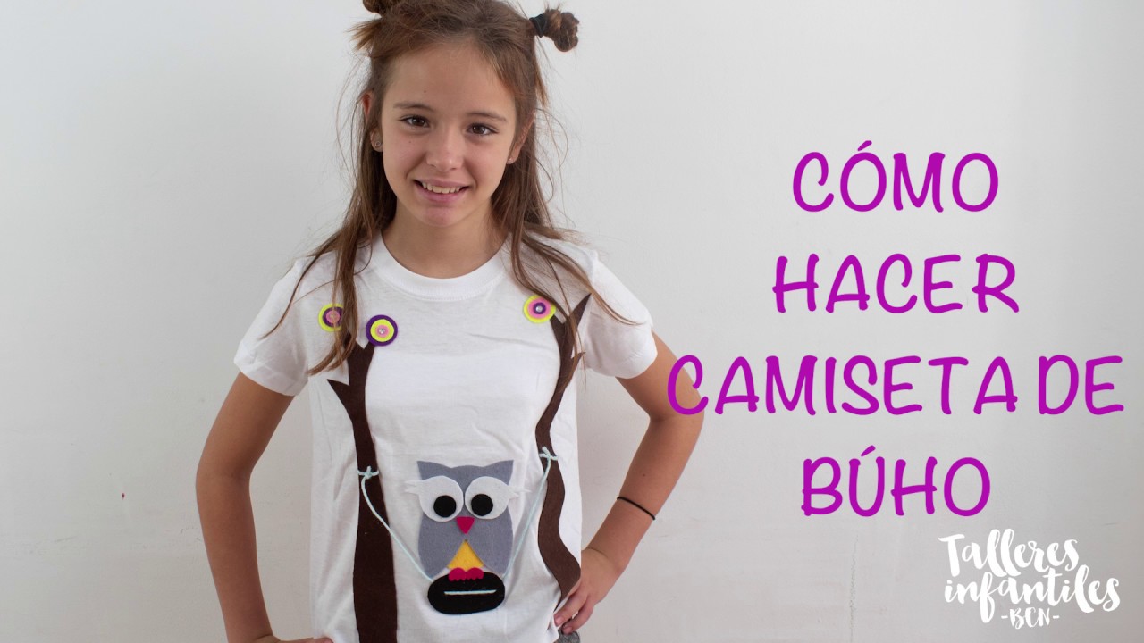 Cómo hacer camiseta de búho con fieltro - YouTube