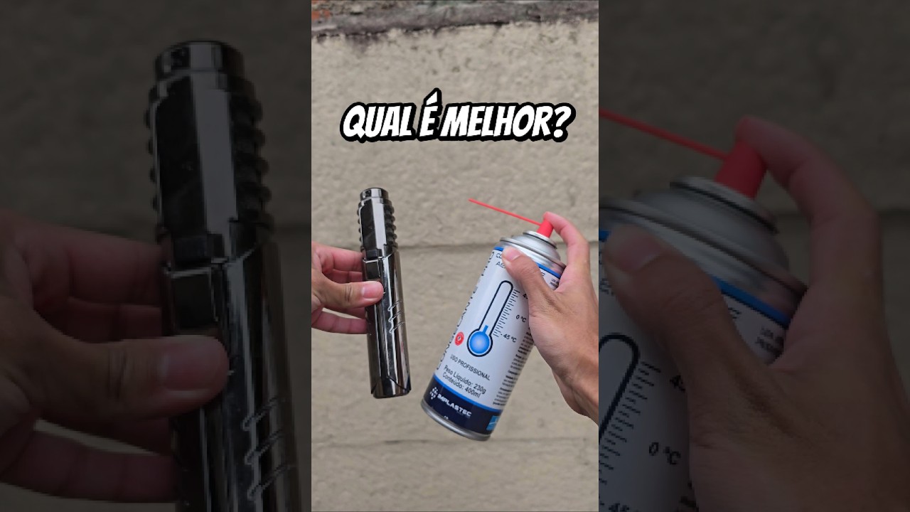 Maçarico Portátil vs Spray Cogelante!#maçarico #vs #batalha #ice #asmr #satisfatorio