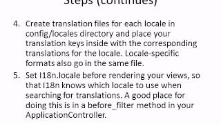 Localizing a Ruby on Rails Application