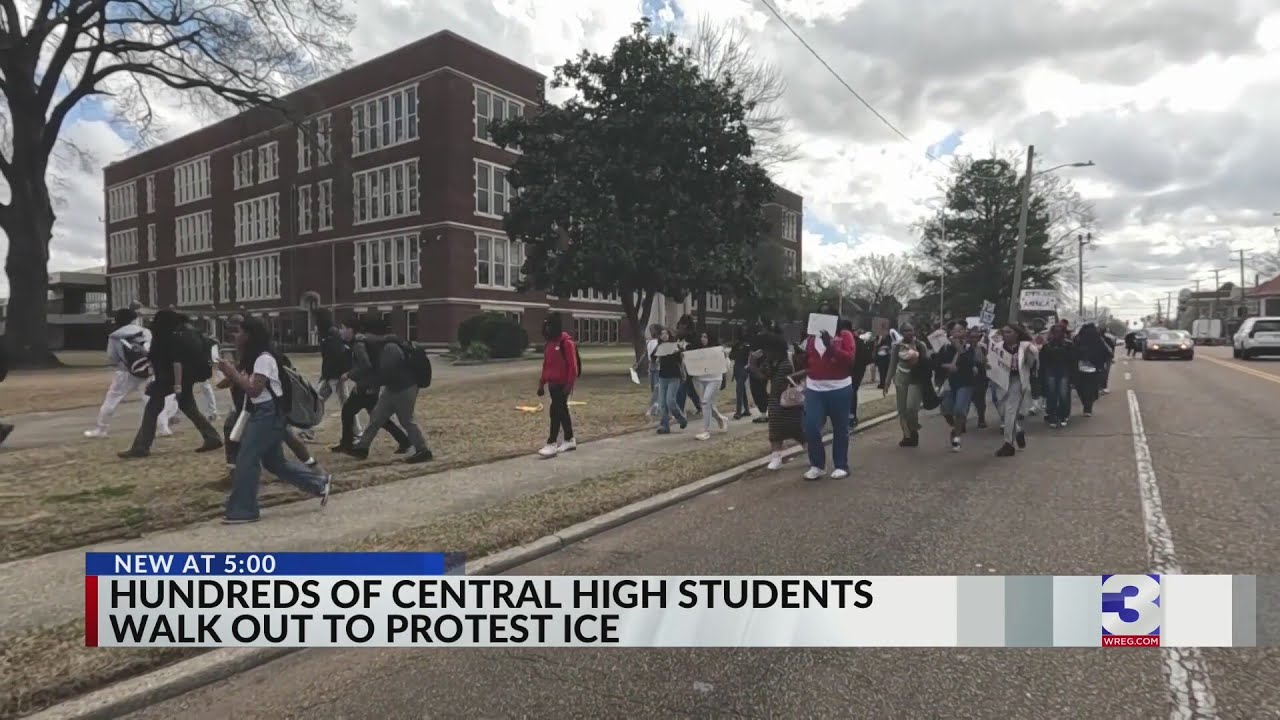 Students stage walkout at Central High in protest of ICE