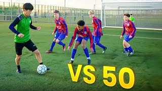 JINWON MAAKT KAPOT VS 50 VERDEDIGERS 😱🔥