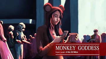 Monkey Goddess - Krita Timelapse
