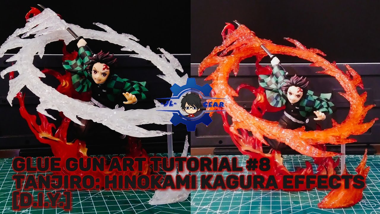 Glue Gun Art Tutorial #8 | Tanjiro: Hinokami Kagura Effects [D.I.Y.] Figuarts Zero Demon Slayer