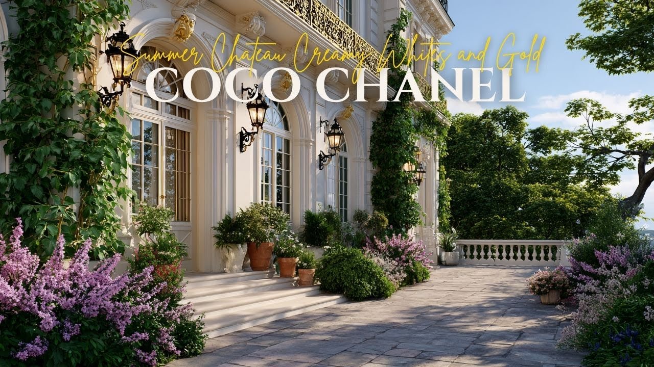 Coco Chanel’s Summer Chateau Creamy Whites and Gold with Elegant Vintage French Influences