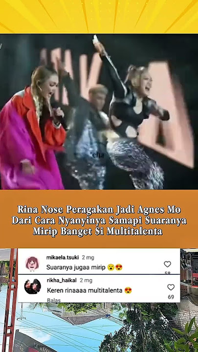 Rina nose peragakan jadi agnes mo, miripnya hampir 100%