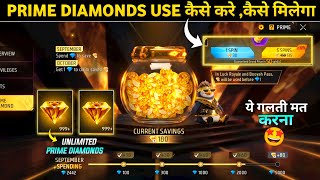 NEW PRIME DIAMONDS SYSTEM FREE FIRE 🤩 | HOW TO USE PRIME DIAMONDS | FREE FIRE NEW EVENT screenshot 4