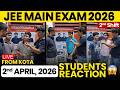JEE Mains 2026: 2 Apr Shift 2 Exam Student Reaction LIVE from Kota | Paper Level, Weightage, Cutoff