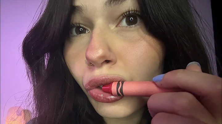 ASMR Spit Painting With A Crayon!!🖍️ (INTENSE mouth sounds)  thumbnail
