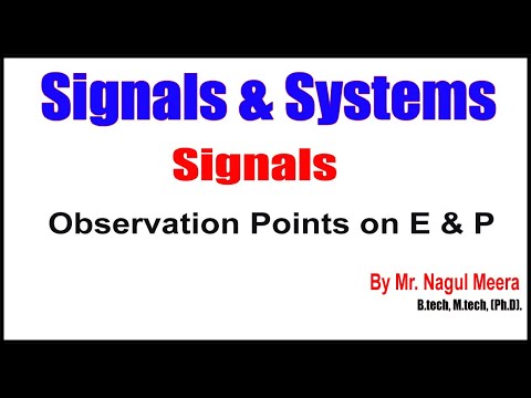 Signals and Systems |  Observation Points on E & P | for GATE & IES & other Exams
