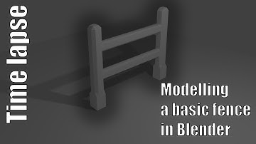 TIMELAPSE Modelling a basic fence in Blender!