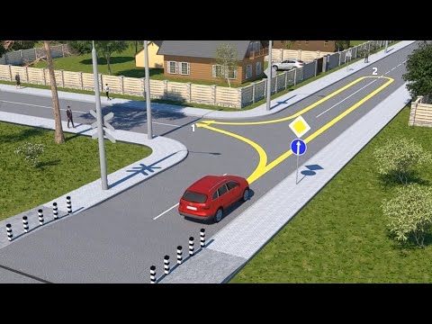 По Какой траектории разрешено выполнить поворот налево?