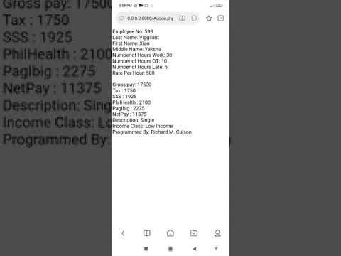 MACHINE PROBLEM 2.1 – PAYROLL: CONTROL STATEMENTS