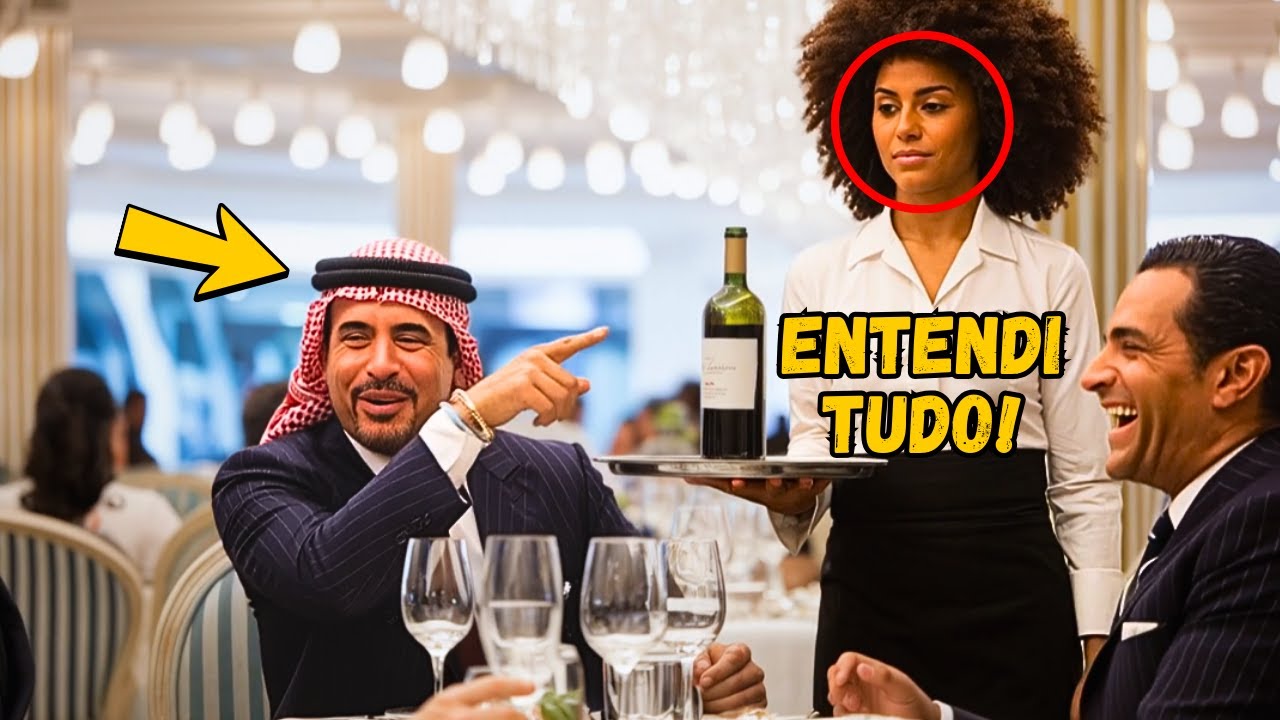 Todos RIRAM quando o BILIONÁRIO ÁRABE ZOMBOU da GARÇONETE—até ela RESPONDER em ÁRABE e CALAR a MESA!