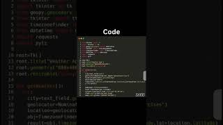 Weather App Using Python with Code #python #pythonprogramming #pythontutorial #pythonprojects screenshot 5