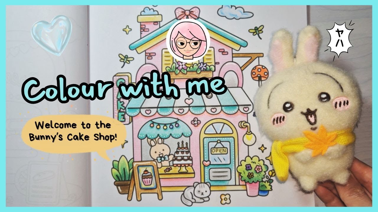 Color with me | Bunny Cake Shop 🐰🎂 | Mindful Colouring (No talking)