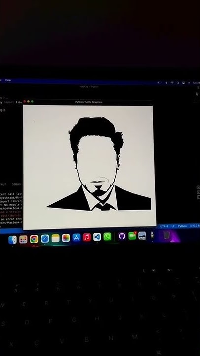 Draw Robert dawney jr. In python - YouTube