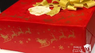 How to make a Christmas gift box cake