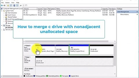 Merge C Drive with Non Adjacent Unallocated Space without Losing Data