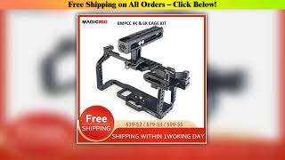 MAGICRIG BMPCC 4K 6K Camera Cage W/ NATO Rail Cold Shoe Top Handle T5 SSD Mount Clamp for