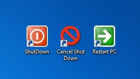 How to Make - Shut Down timer shortcut - Cancel shutdown and Restart PC