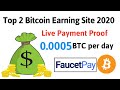 Top 2 Bitcoin Faucet Earning Sites 2020  Earn up to 25 ...