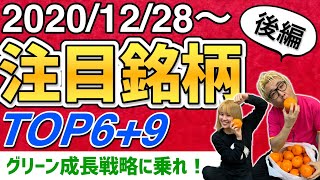 【JumpingPoint!!の株Tube#179】2020年12月28日～の注目銘柄TOP6+9 (後編)