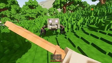 Testing out the New Melee Weapons in my Voxel Game
