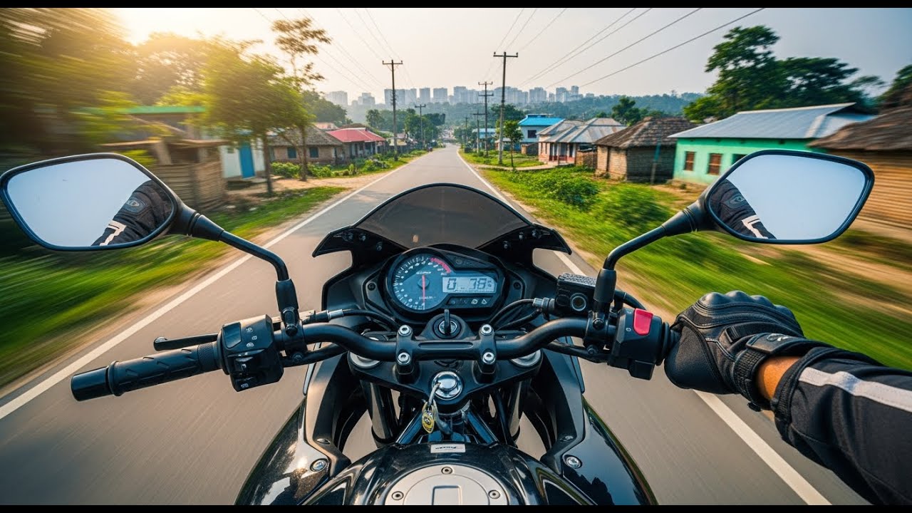Village Road MotoVlog 🌾❤️ Smooth POV Ride | Natural Sound | Bangladesh Riding Vlog