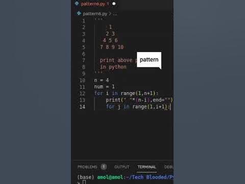 Print Triangle Pattern Using Python | Pattern | Traingle Pattern - 7 ...