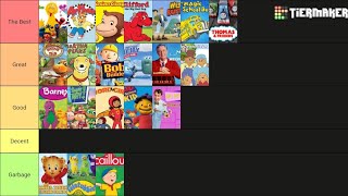 PBS Kids Shows Tier List!🟢⚫️⚪️📺