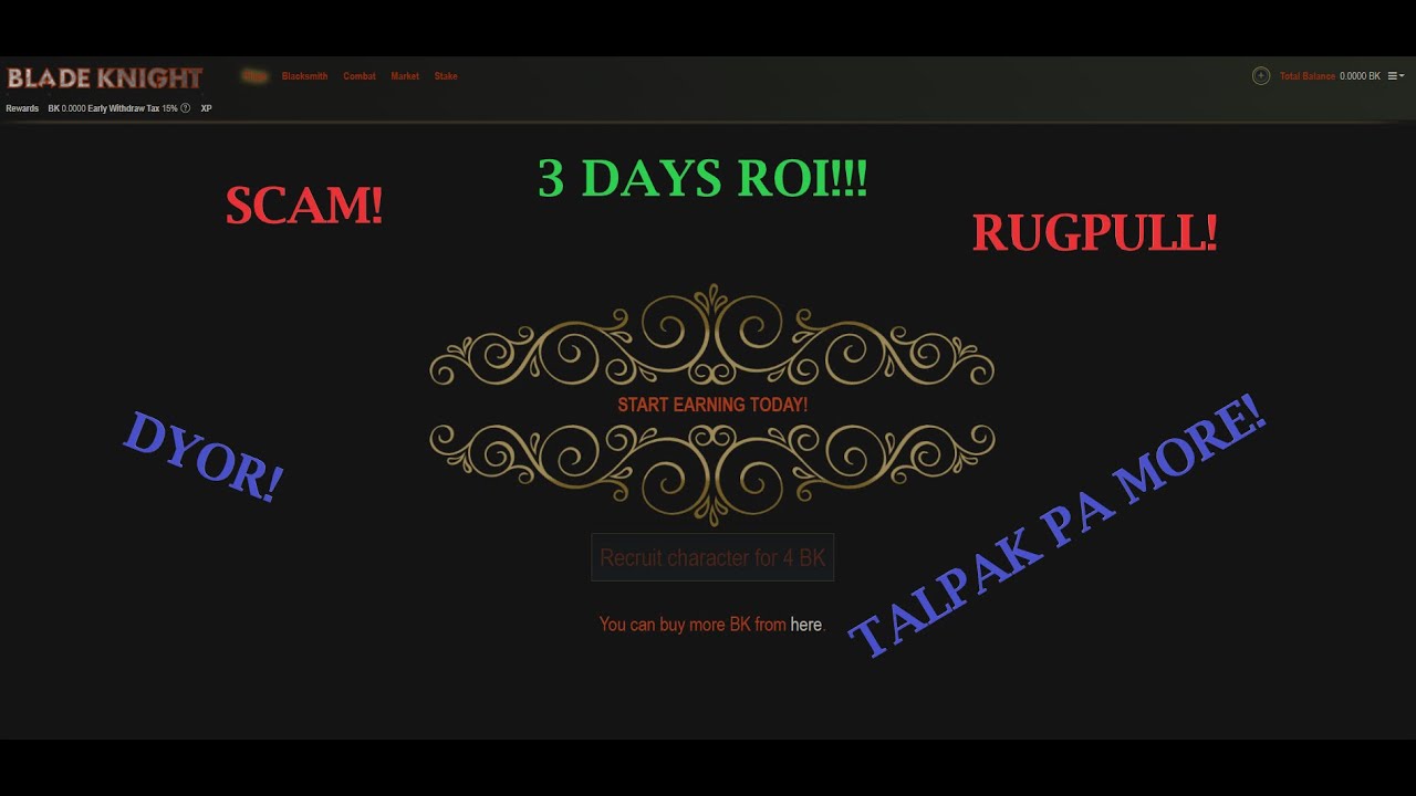 BLADE KNIGHTS LEGIT?! CRYPTOBLADES COPYCAT !!! DO YOUR OWN RESEARCH