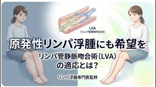 【専門医監修・原発性リンパ浮腫は治せる？】LVA手術（リンパ管静脈吻合術）の効果と適応を専門医がわかりやすく解説　　むくみクリニック　三原誠　#リンパ浮腫 #リンパ浮腫治療 #リンパ管静脈吻合術