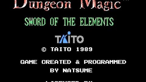 Dungeon Magic - Sword of the Elements - Nintendo Entertainment System - Intro & Title Screen