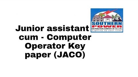 Junior Assistant- cum - Computer Operator Key for 22 Dec 2019