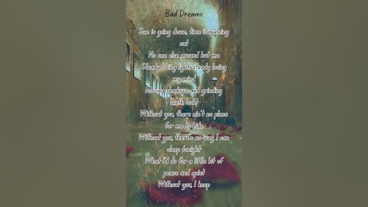 Bad Dreams - Teddy Swims (Lyrics) 🎶| [Lyrics to Songs]  #BadDreams #Lyrics #TeddySwimsBadDreams#love