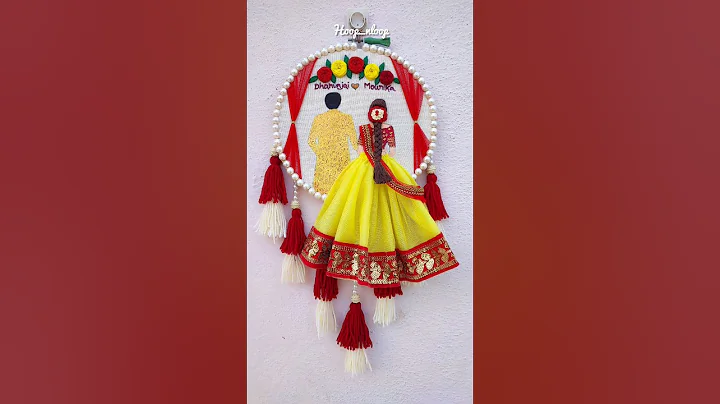 8 inch frame wedding craft - Budget Friendly gift #embroideryforbeginner #hairembroidery #craftidea