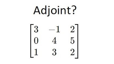 Adjoint of a 3x3 matrix