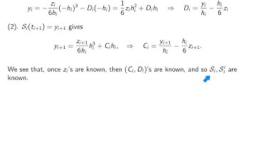 ch3 5: Natural Cubic Splines; Derivation of Algorithm. Wen Shen