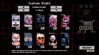 Sister Location Custom Night | Beating All Modes on V. Hard Part 2 | First Livestream