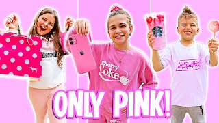 Buying and Eating ONLY PINK For 24 Hours!! | JKREW